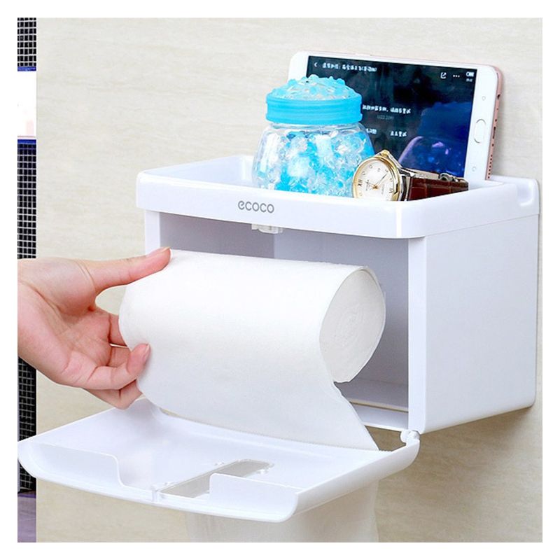Hộp đựng giấy vệ sinh cuộn lớn, không lõi đa năng thương hiệu Ecoco