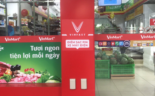 Điểm sạc xe máy điện VinFast tại các siêu thị Vinmark
