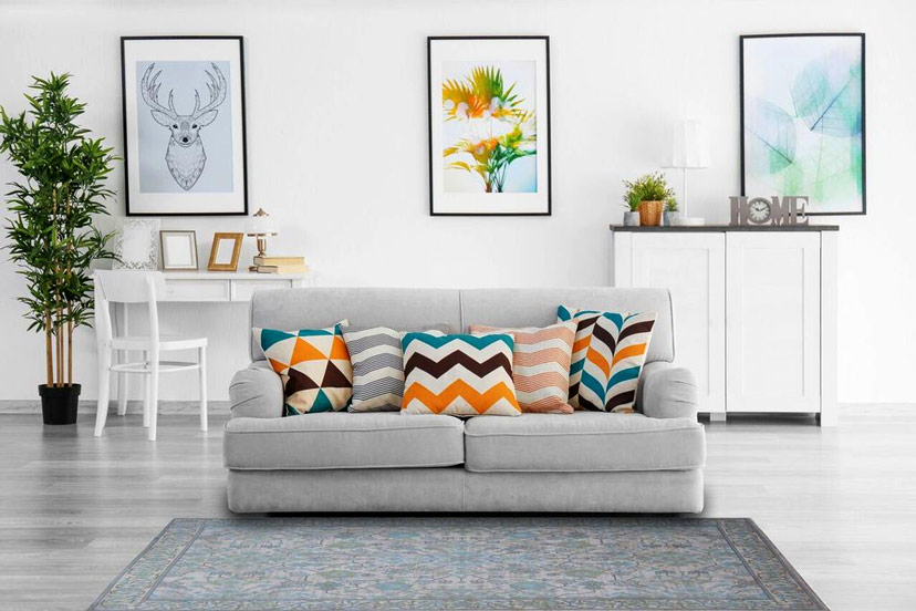 Thay bộ sofa hay bọc lại sofe cũng làm nổi bật và tươi mới cho không gian phòng khách nhà bạn