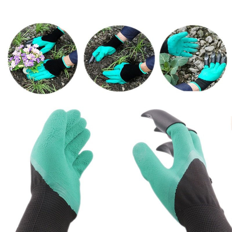 Găng tay làm vườn chuyên dụng có móng bằng cao su và nhựa ABS